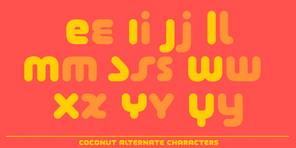 Coconut Regular Font preview